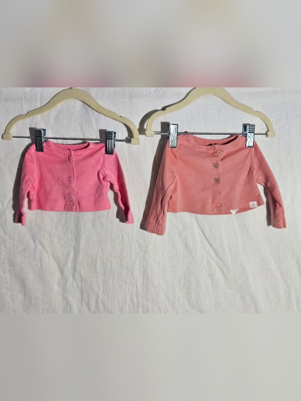 Girls' Long-Sleeve Pink & Coral Crop Top Sweater Set